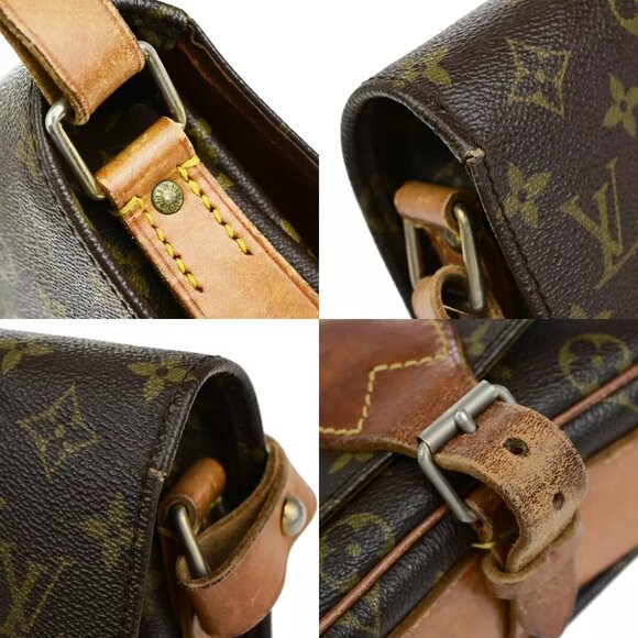 LOUIS VUITTON Cartouchiere MM Shoulder Bag Monogram Leather Brown M51253 69EC183 - Picture 15 of 16